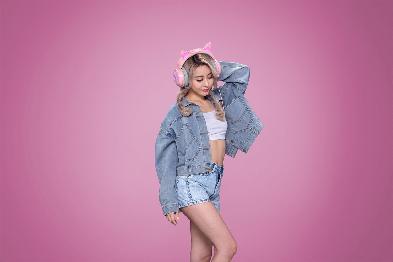 Razer Kraken USB Gaming Headset Kitty Edition Quartz Chroma - Image 2