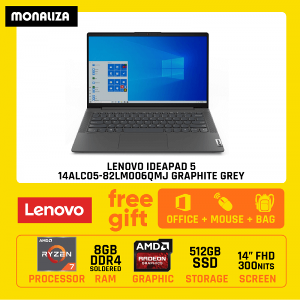 Lenovo Ideapad 5 14ALC05-82LM006QMJ Graphite Grey