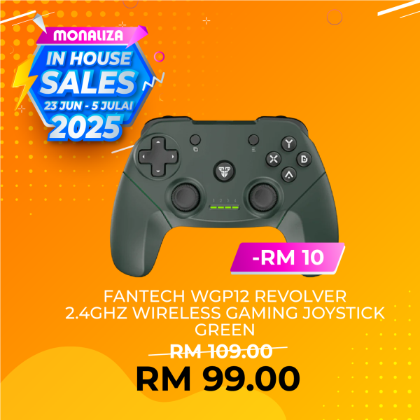 Fantech Wireless Gaming Controller WGP12 Revolver 2.4GHZ - Green / White / Black