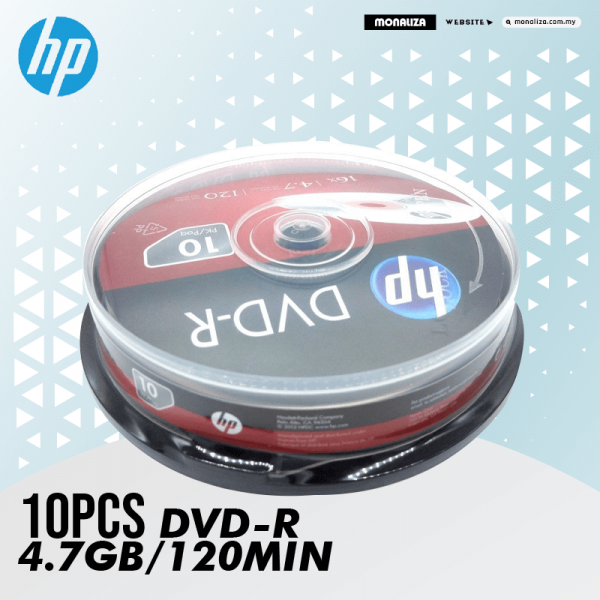 HP DVD-R 10PCS 16 X 4.7GB - 120MIN