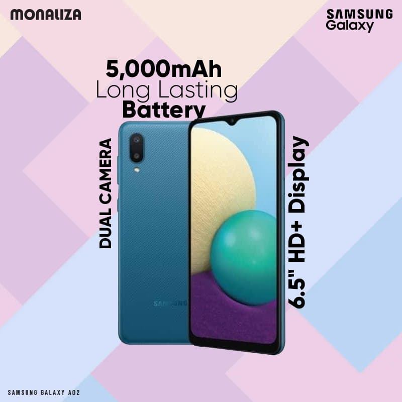 Samsung Smartphone Galaxy A02 (3+32GB) - Blue/Black/Gray