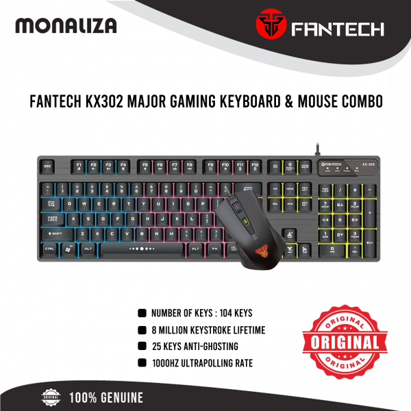 Fantech Major Gaming Keyboard KX302 With Mouse