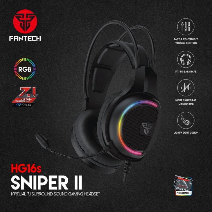 Fantech Gaming Headset HG16S Sniper II Virtual 7.1 Surround Sound