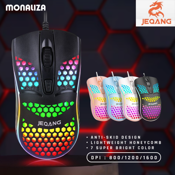 Jeqang Wired Gaming Mouse JM-G102 Honeycomb - Image 2