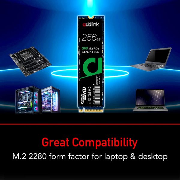 Addlink S68 256GB M.2 NVME 2280 PCIe GEN3X4 - Image 4