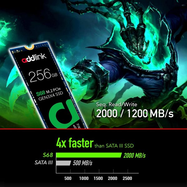 Addlink S68 256GB M.2 NVME 2280 PCIe GEN3X4 - Image 2