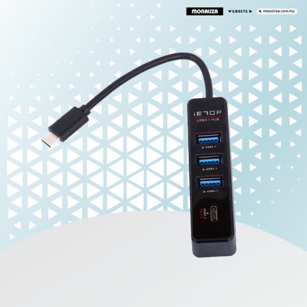 Ietop TU-337 Type-C To 3 Ports USB Hub + 1 Type C Port