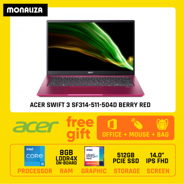 Acer Swift 3 SF314-511-504D Berry Red