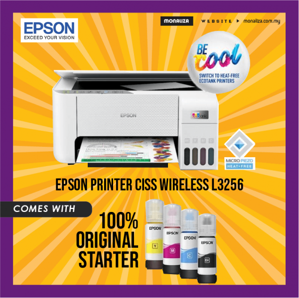 Epson Printer Ciss Wireless L3256 White