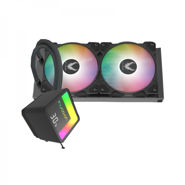Invasion Halara VR2 FA-240 AIO CPU Cooler (Black/White) - Image 2