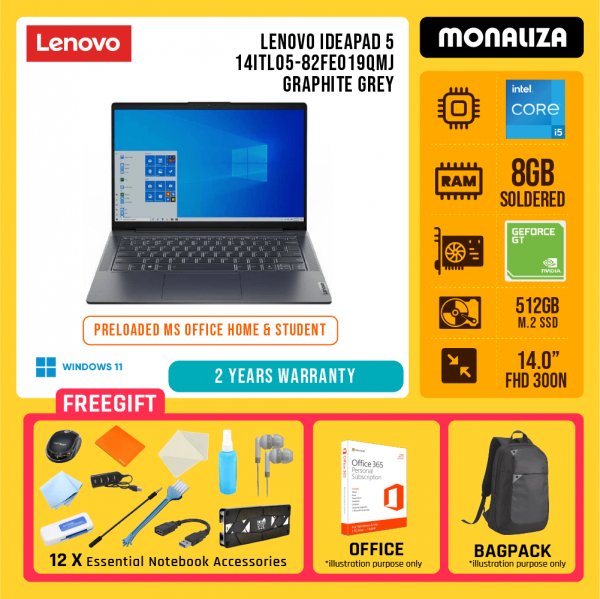 Lenovo Ideapad 5 14ITL05-82FE019QMJ Graphite Grey