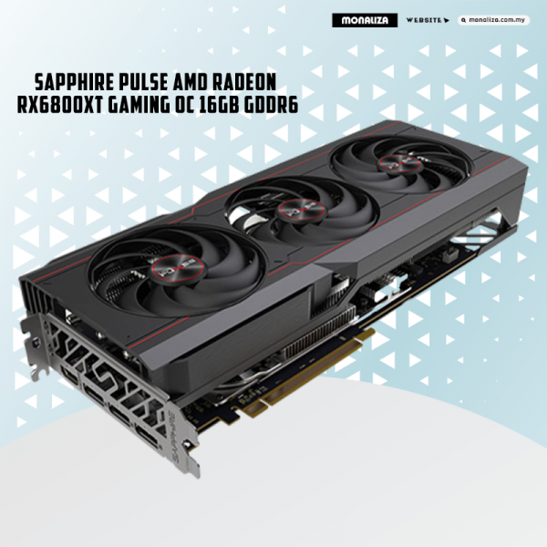 Sapphire Pulse Graphic Card AMD Radeon RX 6800XT Gaming OC 16GB GDDR6