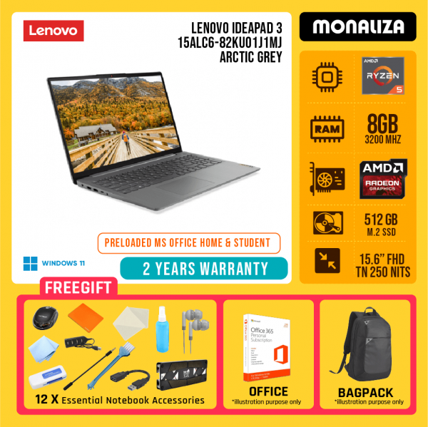Lenovo Ideapad 3 15ALC6-82KU01J1MJ Arctic Grey