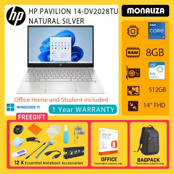 HP Pavilion 14-DV2028TU Natural Silver