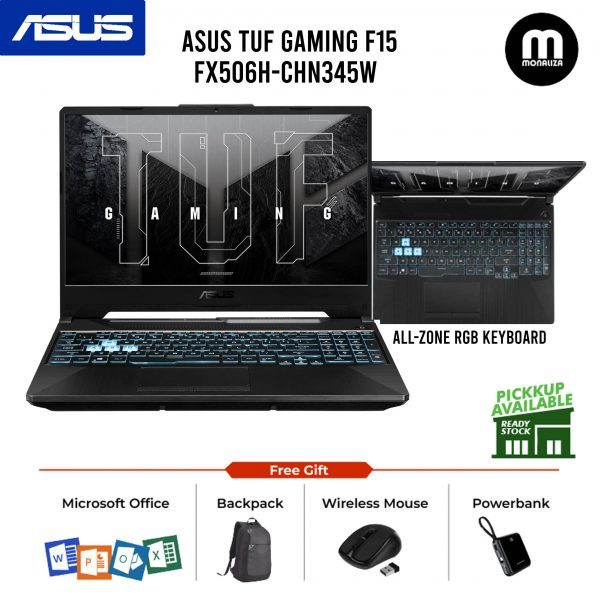 Asus Tuf Gaming F15 FX506H-CHN345W (I5-11400H/ 8GB/ 512GB/ RTX3050 4GB/ 15.6" FHD 144HZ/ WIN11/ 2YRS Warranty)