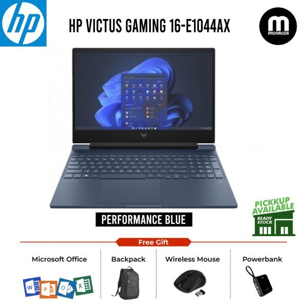 HP Victus Gaming 16-E1044AX Performance Blue ( Ryzen 5 6600H, 8GB, 512GB SSD, RTX3050 4GB, W11 )