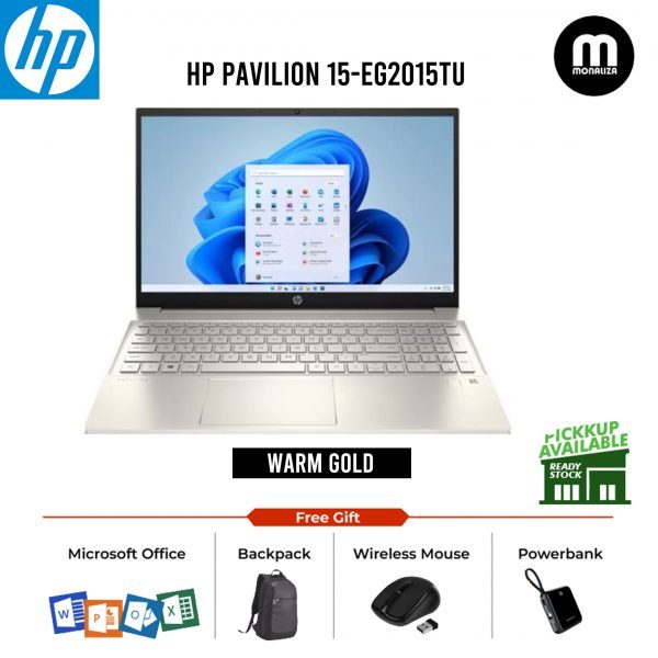 HP Pavilion 15-EG2015TU Warm Gold ( i5-1240P, 8GB, 512GB, Intel, W11, HS )