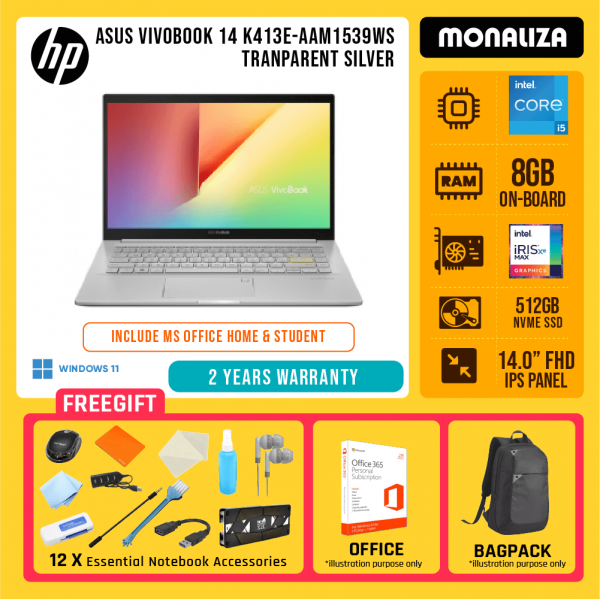 Asus Vivobook 14 K413E-AAM1539WS Tranparent Silver