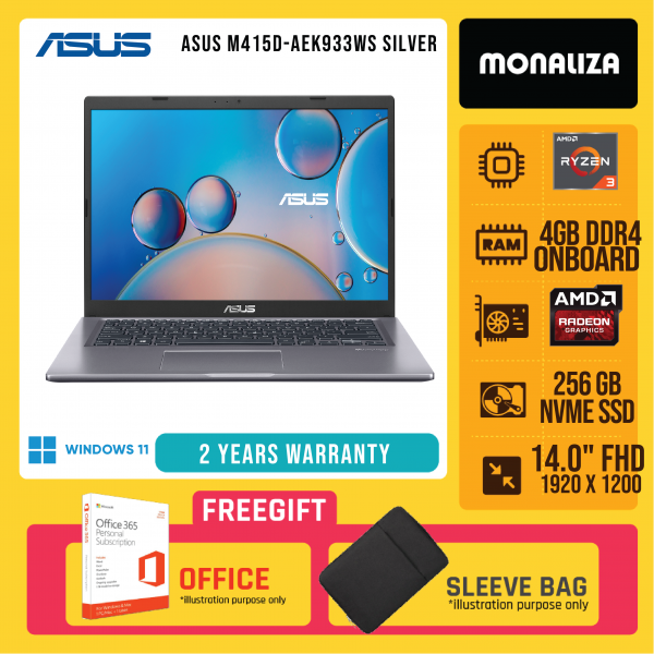 Asus M415D-AEK933WS Silver