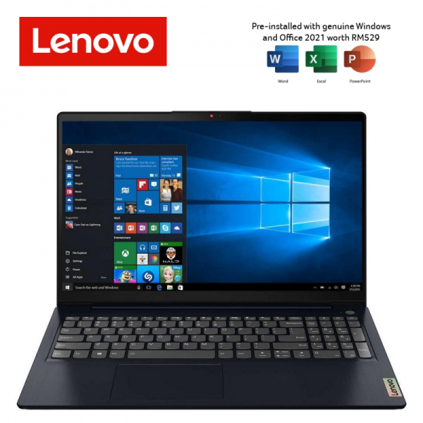 Lenovo IdeaPad 3 15ALC6 82KU01J0MJ 15.6'' FHD Laptop Abyss Blue ( Ryzen 5 5500U, 8GB, 512GB SSD, ATI, W11, HS )