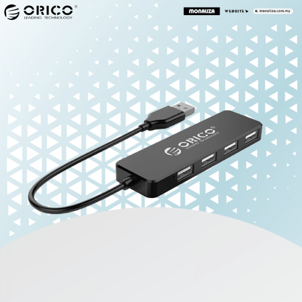 Orico 4 Ports Hub FL01 USB 2.0 - Black