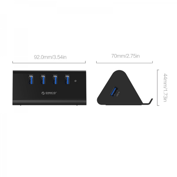 Orico SHC-U3 4 Ports USB3.0 HUB With Phone & Tablet Stand - Image 3