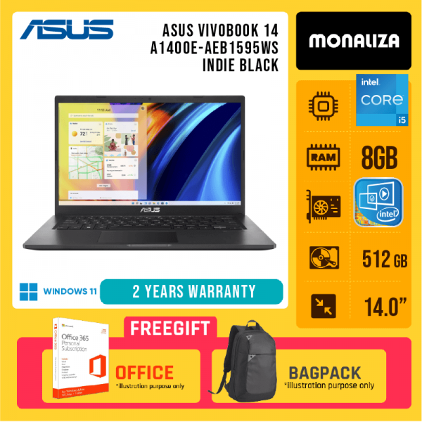 Asus Vivobook 14 A1400E-AEB1595WS Indie Black