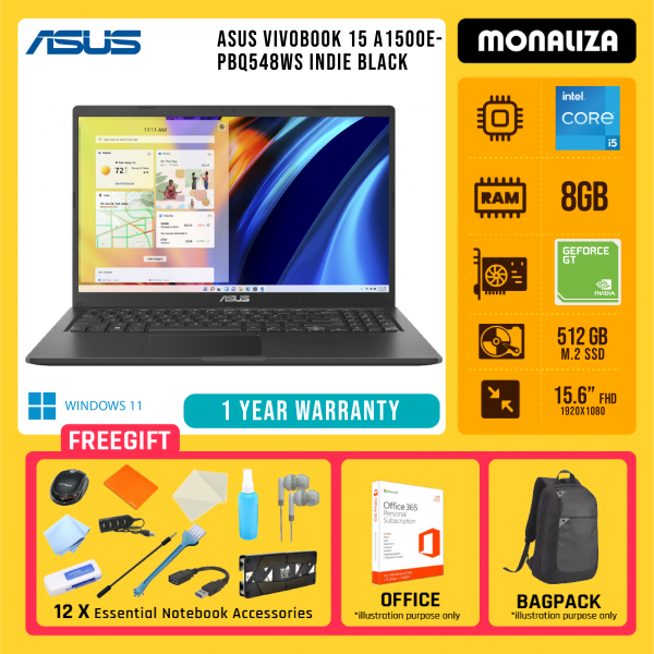 Asus Vivobook 15 A1500E-PBQ548WS Indie Black