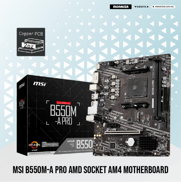 MSI B550M-A PRO AMD Socket AM4 Motherboard