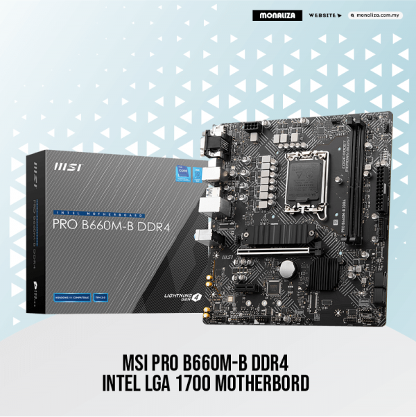 MSI PRO B660M-B DDR4 Intel LGA 1700 Motherboard