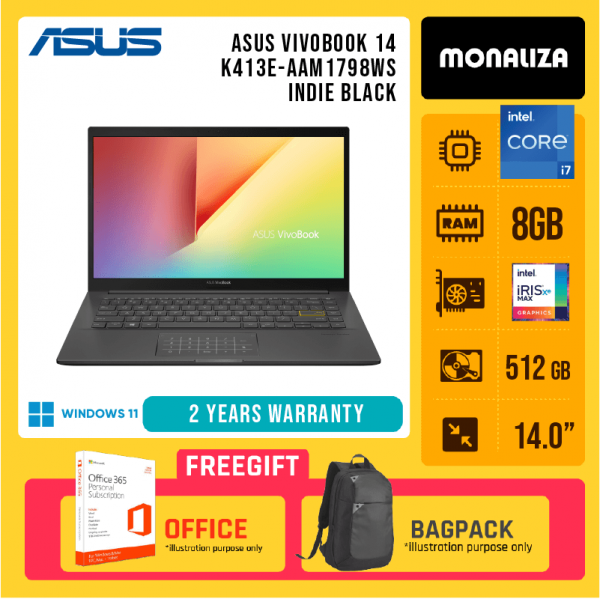Asus VivoBook 14 K413E-AAM1798WS Indie Black