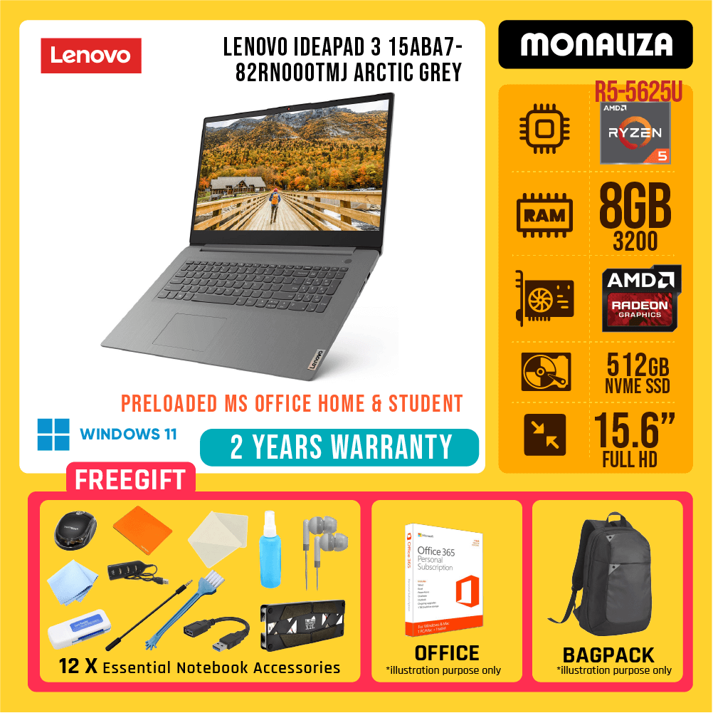 Lenovo Ideapad 3 15ABA7-82RN000TMJ Arctic Grey