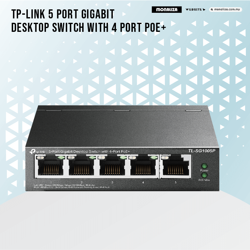 Tp-Link Port Gigabit Desktop Switch With 4 Port POE+