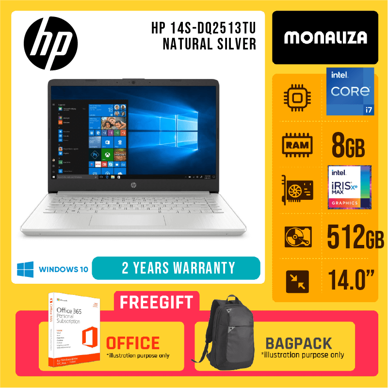 HP 14S-DQ2513TU Natural Silver