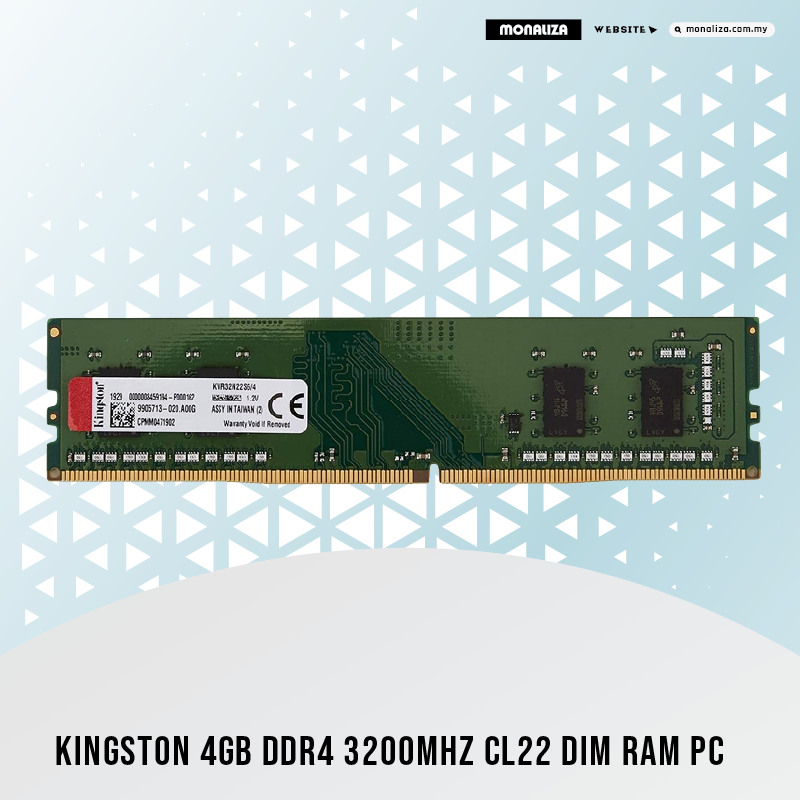 Kingston 4GB DDR4 3200MHZ CL22 DIM Ram PC