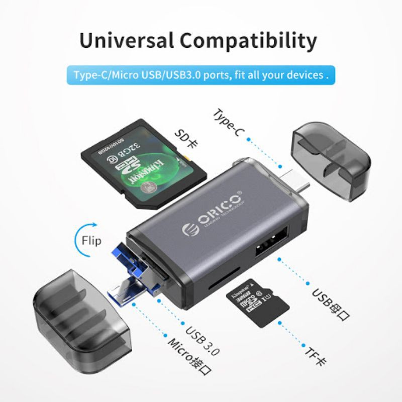 Orico 3CR61GY USB 3.0 6 In 1 Card Reader - Image 2