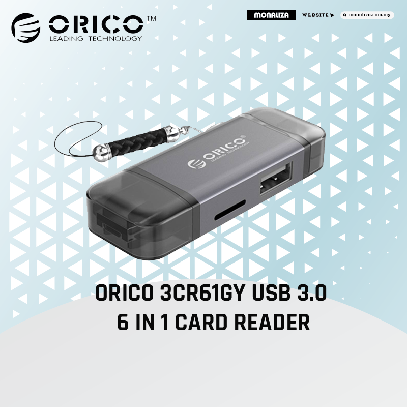 Orico 3CR61GY USB 3.0 6 In 1 Card Reader
