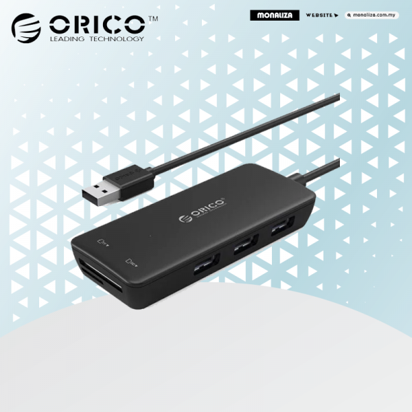Orico H3TS-U3 Ultra Mini 3 Ports USB 3.0 With Card Reader (SD & TF CARD)