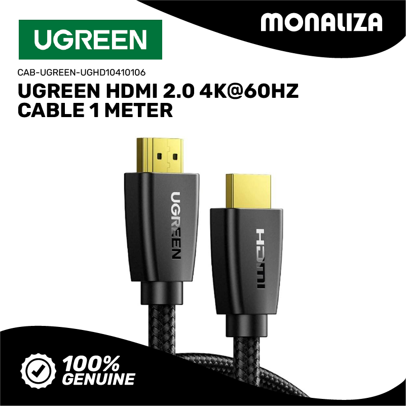 Ugreen HDMI Cable 4K@60HZ Meter – Black – Monaliza