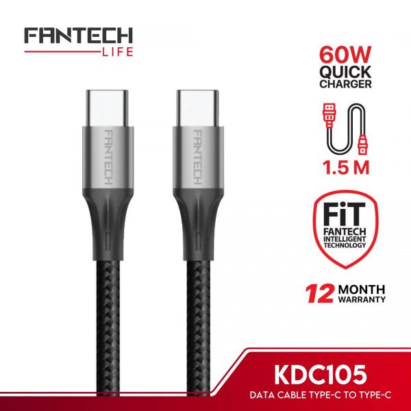 Fantech Type-C to Type-C Data Cable - 1.5 Meter