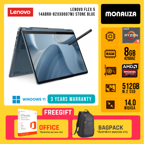 LENOVO FLEX 5 14ABR8-82XX0005MJ ABYSS BLUE/82XX0006MJ ARCTIC GREY/82XX0007MJ STONE BLUE