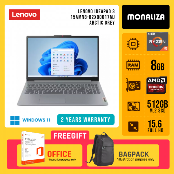 LENOVO IDEAPAD 3 15AMN8-82XQ0017MJ ARCTIC GREY
