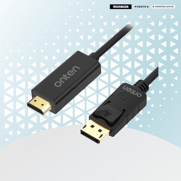 Onten 4K Display Port To HDMI Cable - 1.8 Meter