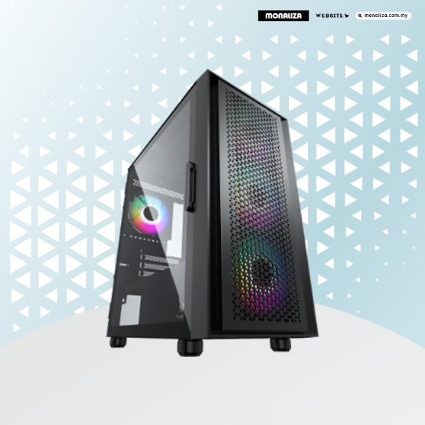 Invasion GB-09 M-ATX Case With 4 Fan - Black