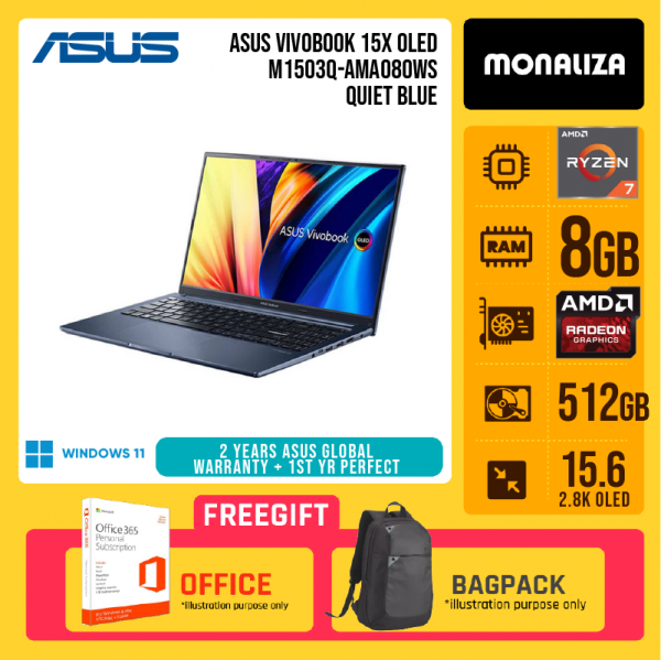 ASUS VIVOBOOK 15X OLED M1503Q-AMA080WS QUIET BLUE