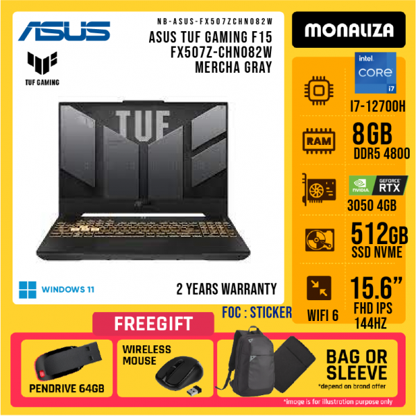 Asus TUF Gaming F15 FX507Z-CHN082W Mercha Gray