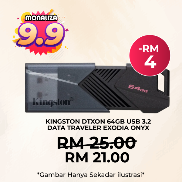Kingston DTXON Pendrive USB 3.2 Data Traveler ONYX - 256GB/128GB/64GB