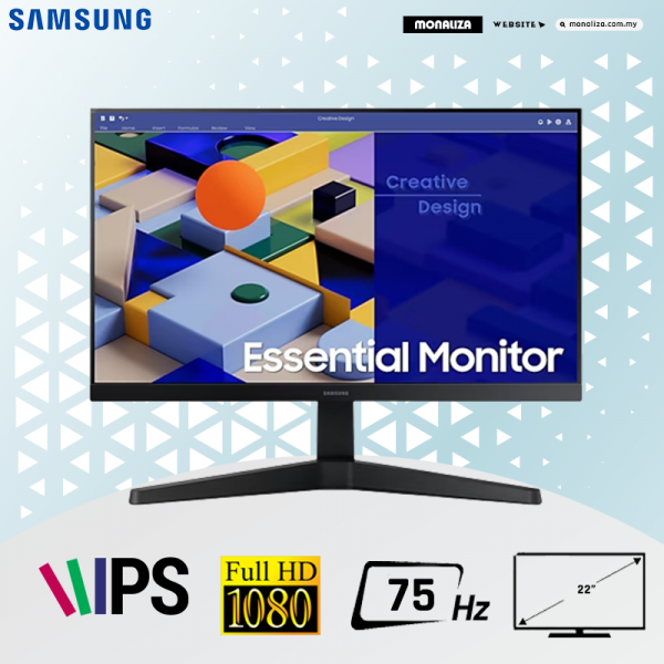 Samsung Monitor S3 S31C 22" Inch Essential FHD 75HZ