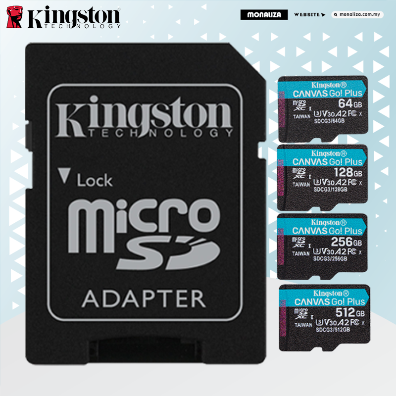 Kingston Canvas Go! Plus SDCG3 512 GB Class 10/UHS-I (U3) microSDXC 