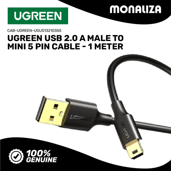 UGREEN USB 2.0 A Male To Mini 5 Pin Cable - 1 Meter